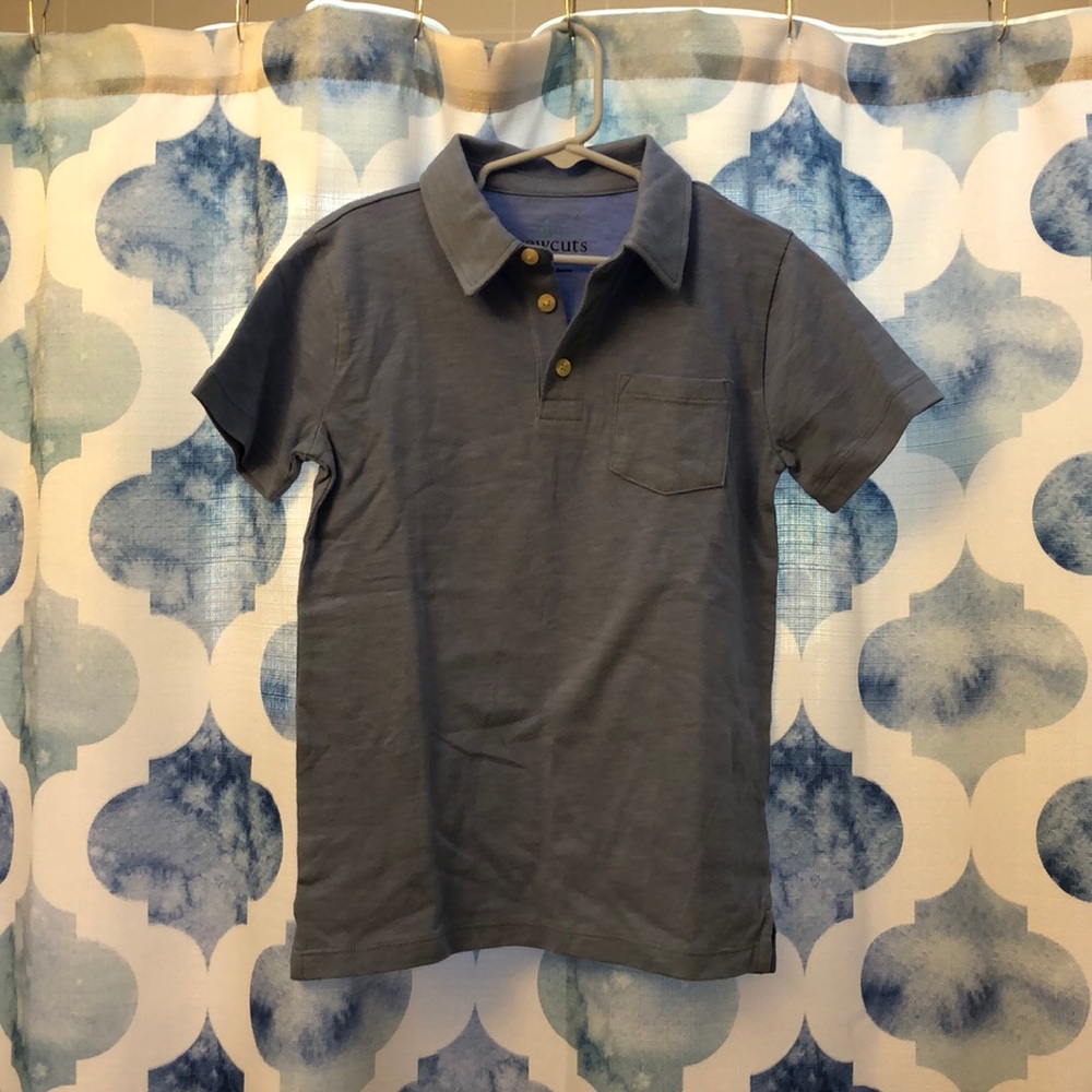 NWT Crew Cuts light blue polo shirt for boys size 6/7